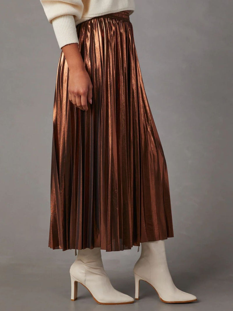 Pleated Midi Skirt