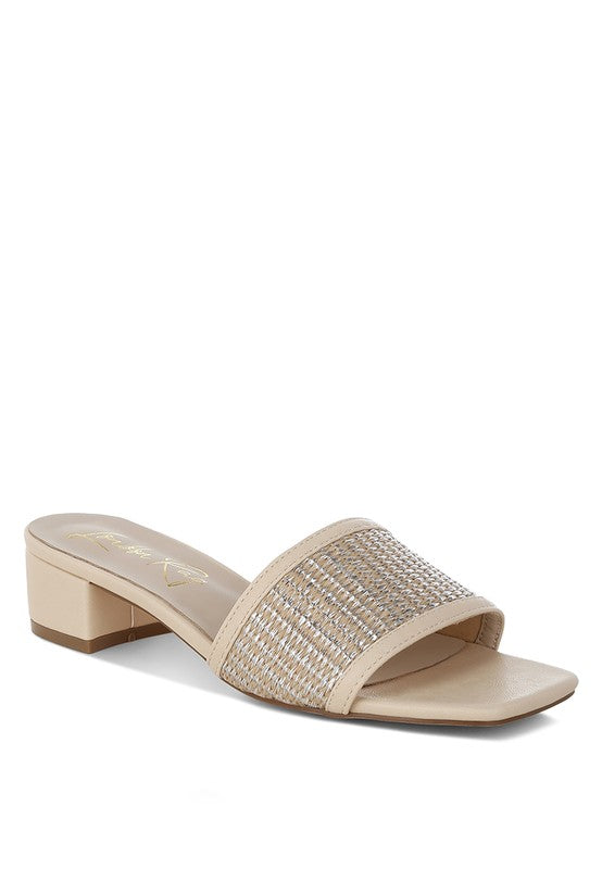 Gisella Raffia Slip On Sandals