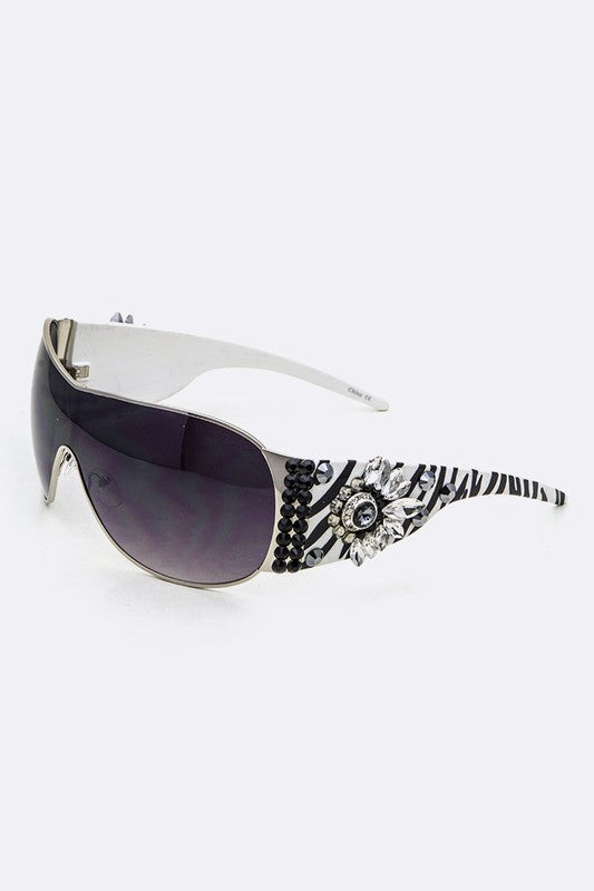 Austrian Crystal Ornate Shield Sunglasses