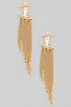 Fame Mini Chain Dangle Fringe Earrings