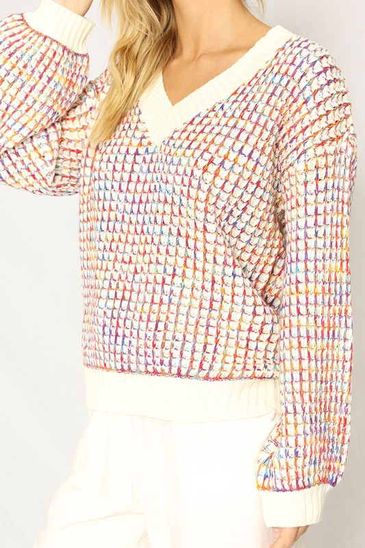 Multicolored knit sweater