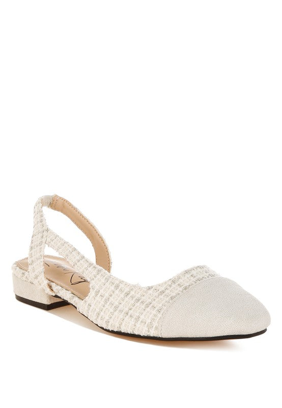 Karita Tweed Slingback Sandals