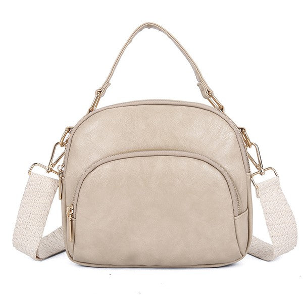 Navi Vegan Leather Trendy Strap Crossbody Bag