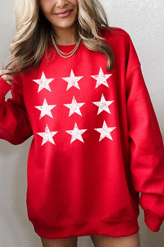Stars Graphic Fleece Sweatshirts