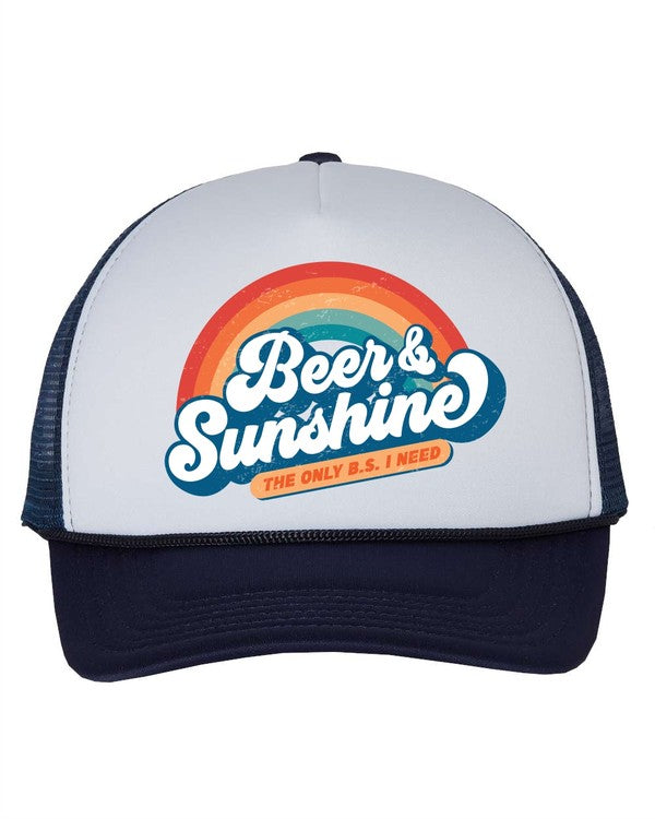 Beer and Sunshine the only bs Foam Trucker Hat