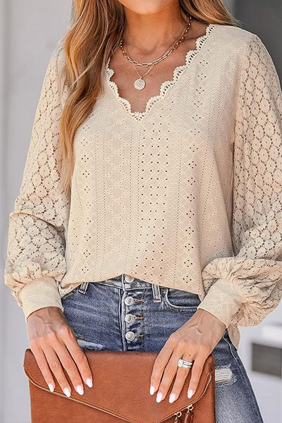 Women's Blouses Casual V Neck Top Shirts