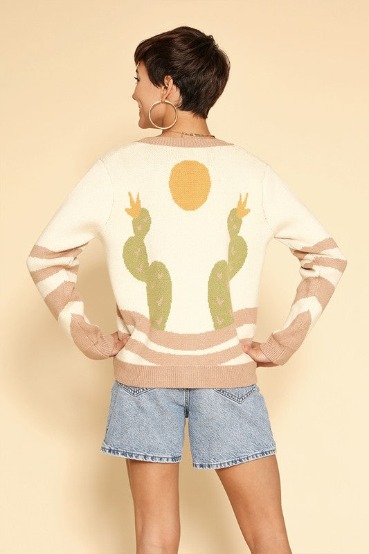 Desert cactus cardigan