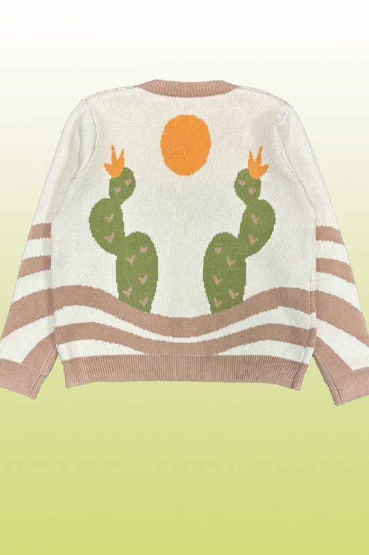 Desert cactus cardigan