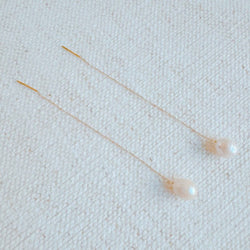 Freshwater Pearl Dainty Chain Earrings