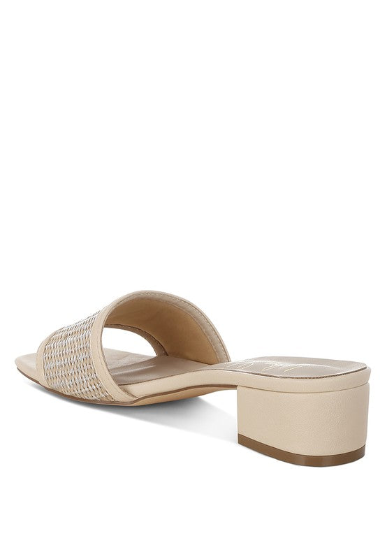 Gisella Raffia Slip On Sandals