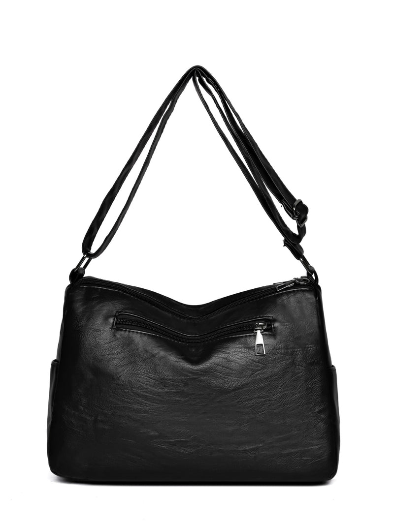 PU Leather Adjustable Strap Shoulder Bag