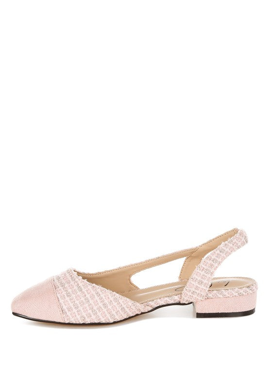 Karita Tweed Slingback Sandals