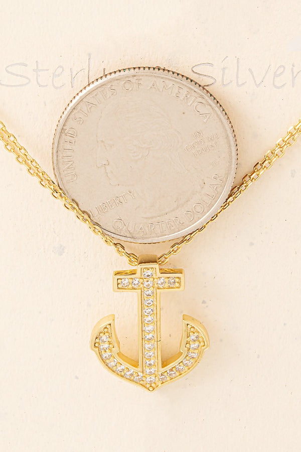 Fame Anchor Pendant Alloy Necklace