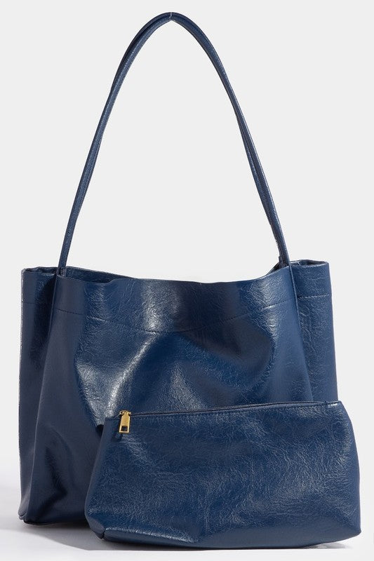 Fame Faux Leather Tote Bag